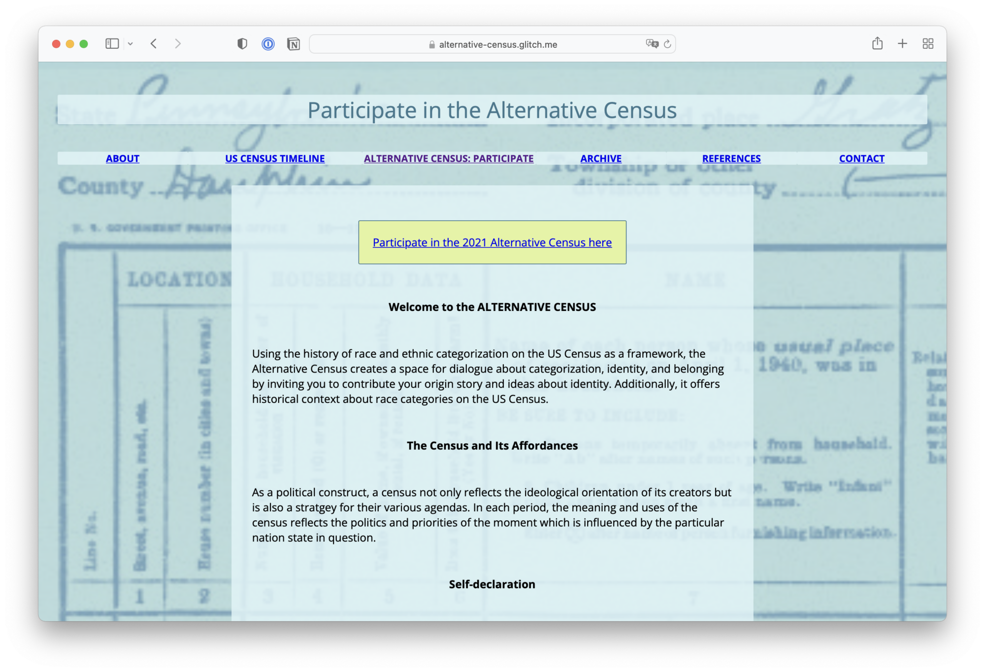 participate in the alternative census